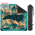 In My Mind I'm Going To Carolina, North Carolina Whimsical Watercolor Blue, Teal Mahjong Mat