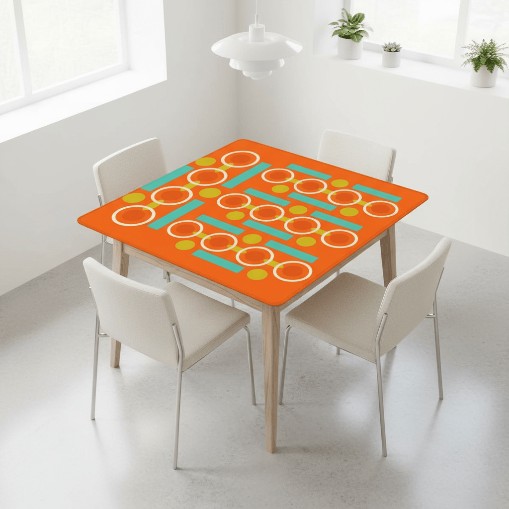 Palm Springs Orange Mahjong Mat