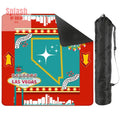 Las Vegas State Of Nevada Whimsical Red, Teal Viva Diva Mahjong Mat