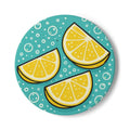 Lemon Slices Ceramic Coaster - Premium Home Decor - DipaliZ