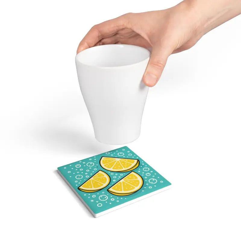Lemon Slices Ceramic Coaster - Premium Home Decor - DipaliZ