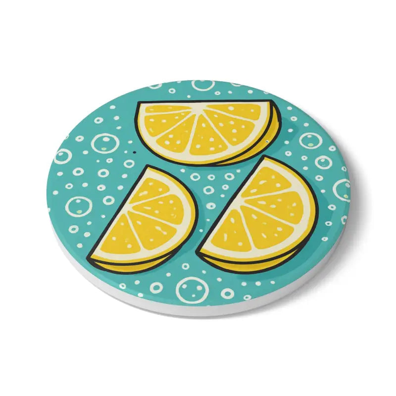 Lemon Slices Ceramic Coaster - Premium Home Decor - DipaliZ