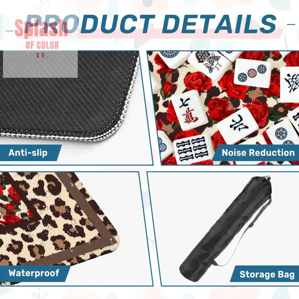 Leopard Print Wild Things, Mahjong Mat Roses And Animal Print