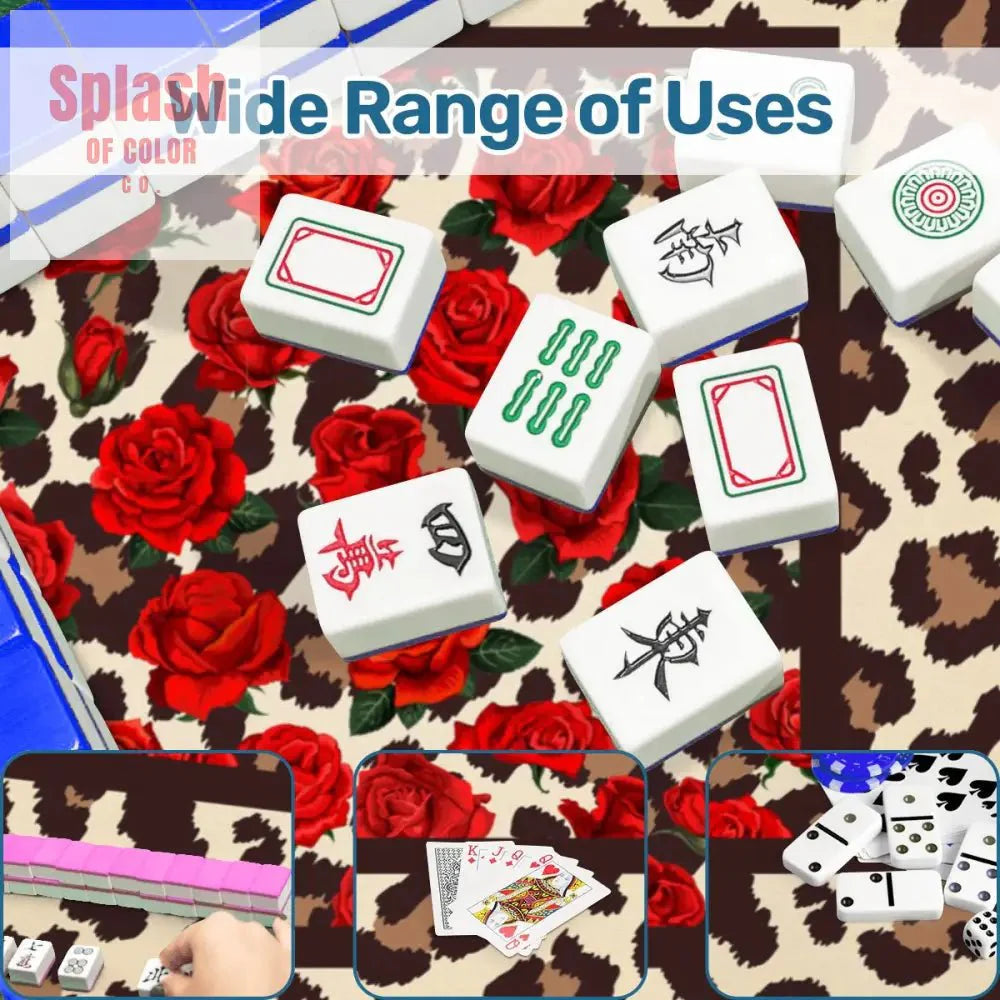 Leopard Print Wild Things, Mahjong Mat Roses And Animal Print