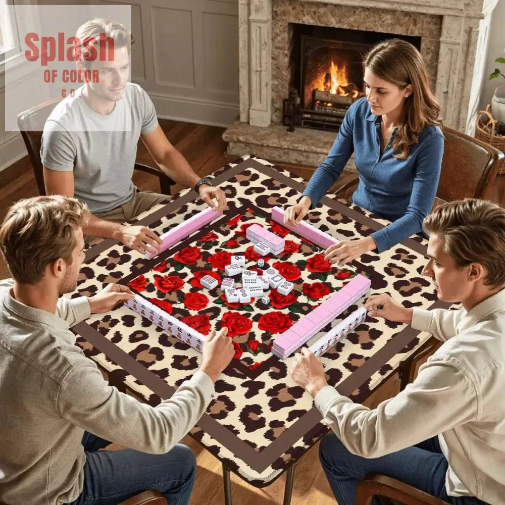 Leopard Print Wild Things, Mahjong Mat Roses And Animal Print