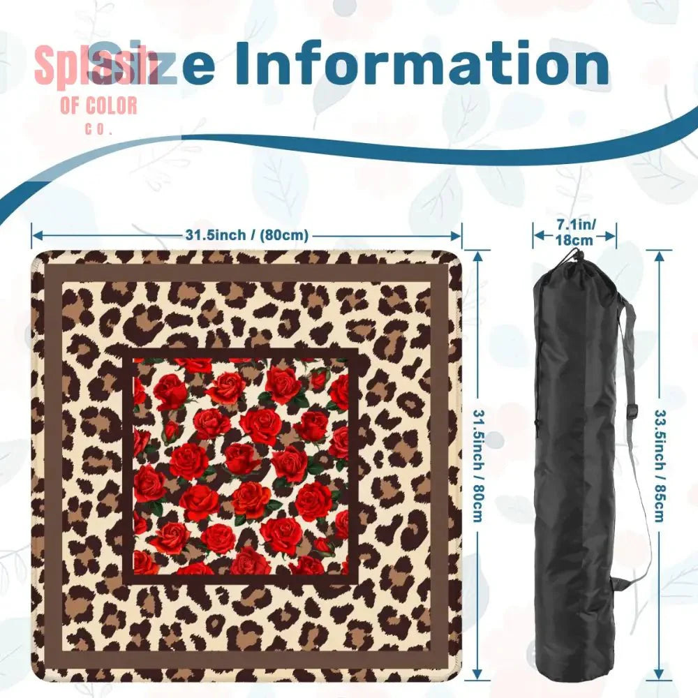 Leopard Print Wild Things, Mahjong Mat Roses And Animal Print