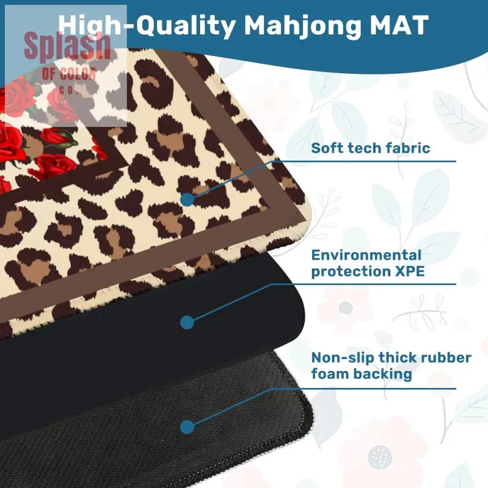 Leopard Print Wild Things, Mahjong Mat Roses And Animal Print