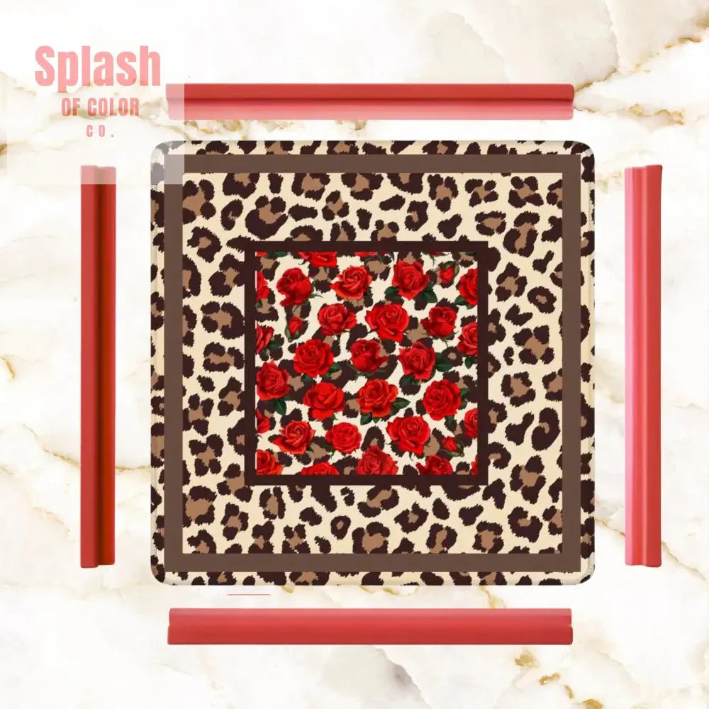Leopard Print Wild Things, Mahjong Mat Roses And Animal Print