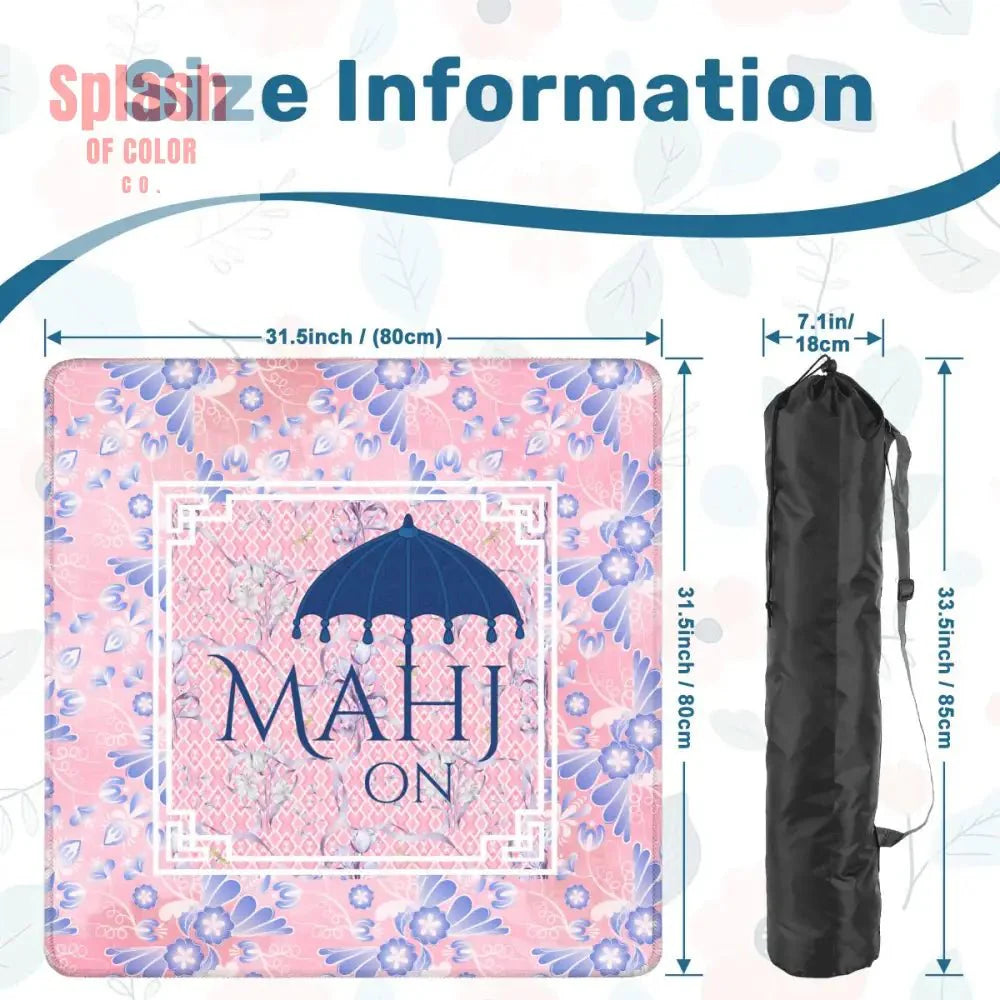 Mahj On, Pretty In Pink Pastels Parasol Umbrella, Mahjong Mat