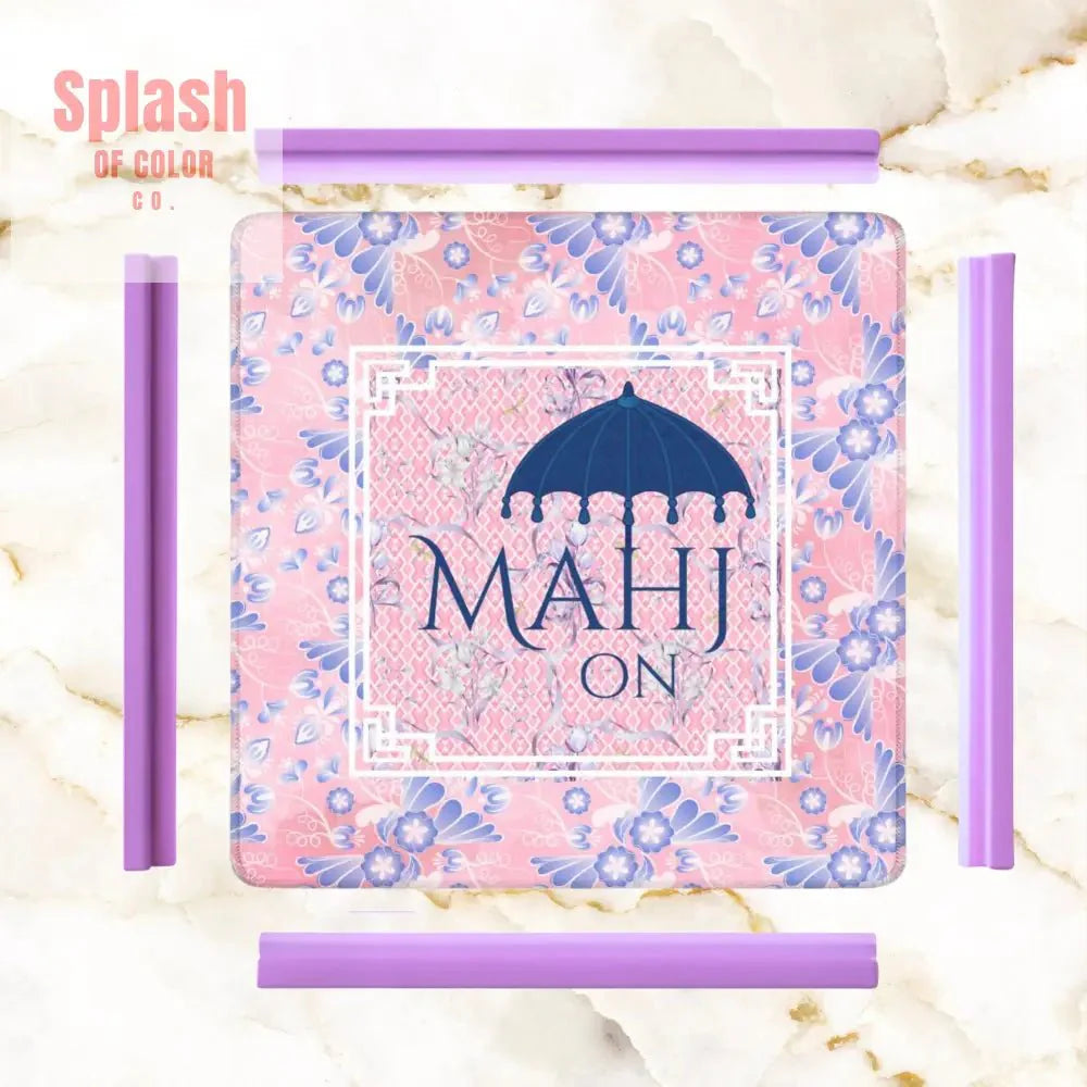Mahj On, Pretty In Pink Pastels Parasol Umbrella, Mahjong Mat