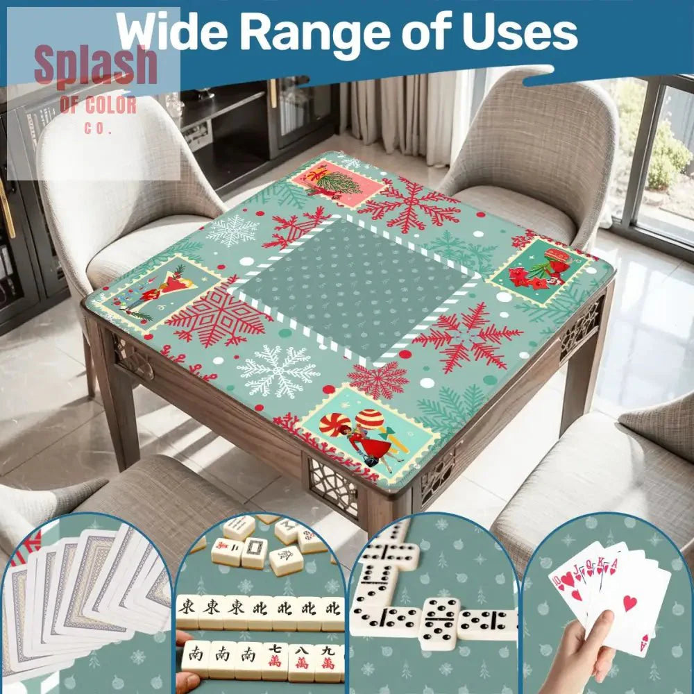 Mahjong Christmas Holiday Vintage Nostalgia Mahjong Mat