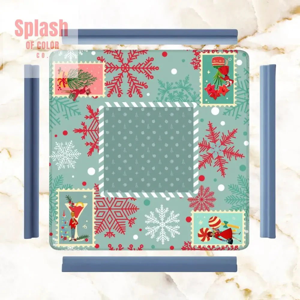 Mahjong Christmas Holiday Vintage Nostalgia Mahjong Mat