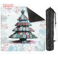 Mahjong Christmas Mat, Quirky Tile Tree, Holiday Mahj Party Mahjong Mat