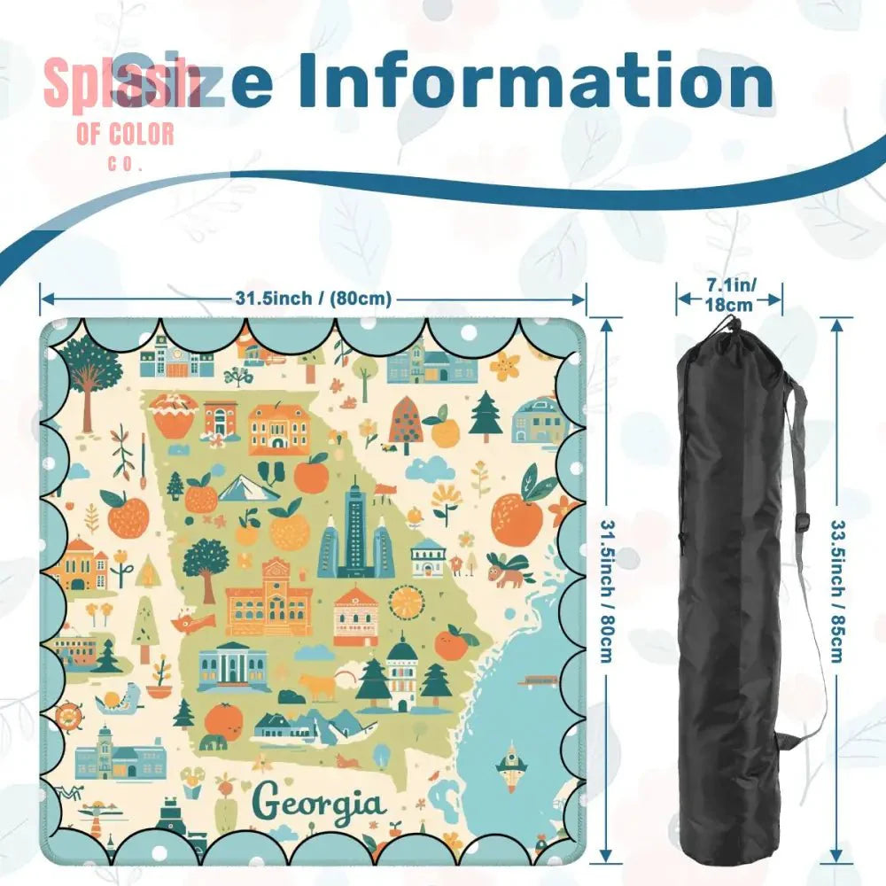 Georgia On My Mind, Splash Of Whimsy Mahjong Mat