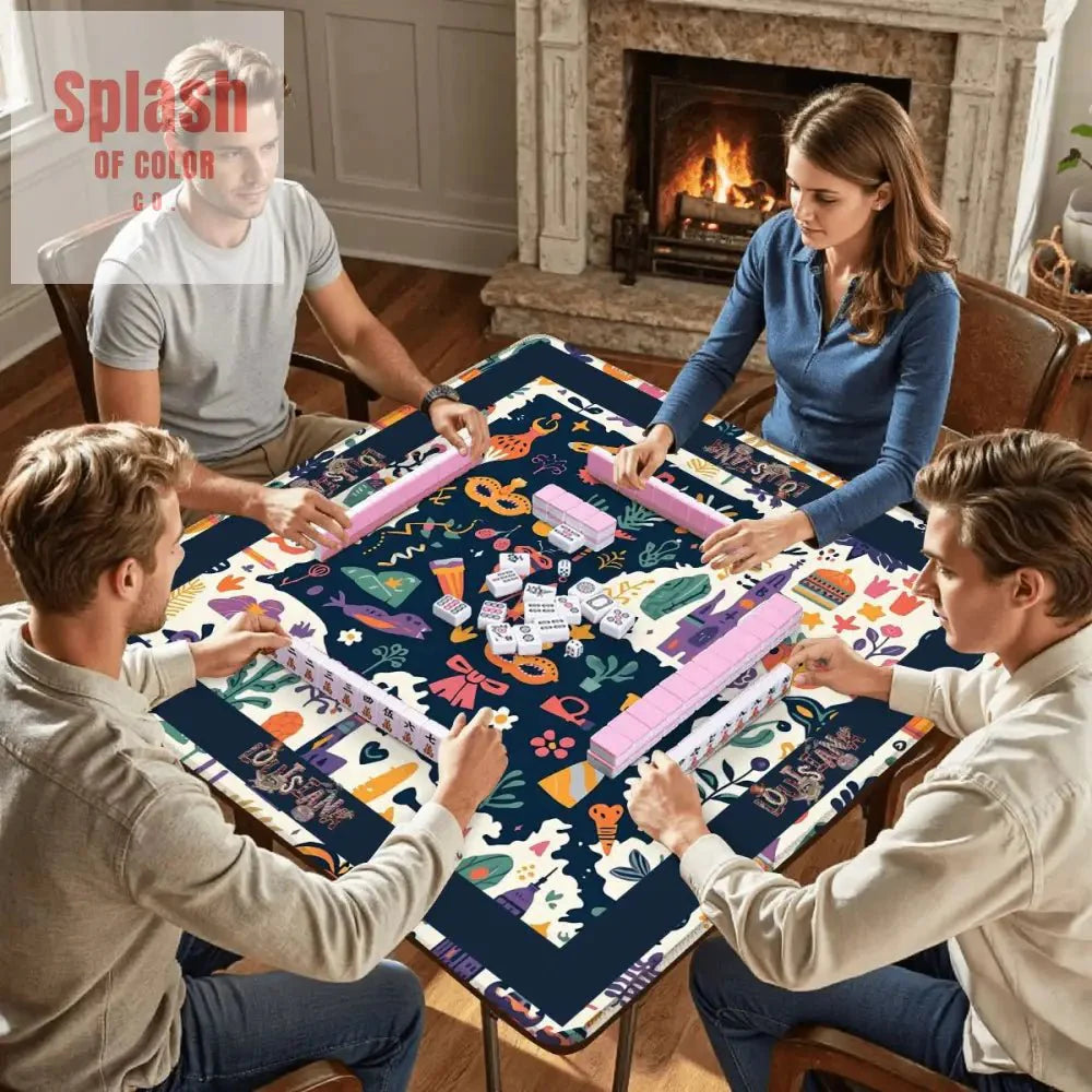 Bayou State Of Mind, Fun Whimsical State Of Louisiana Mahjong Mat