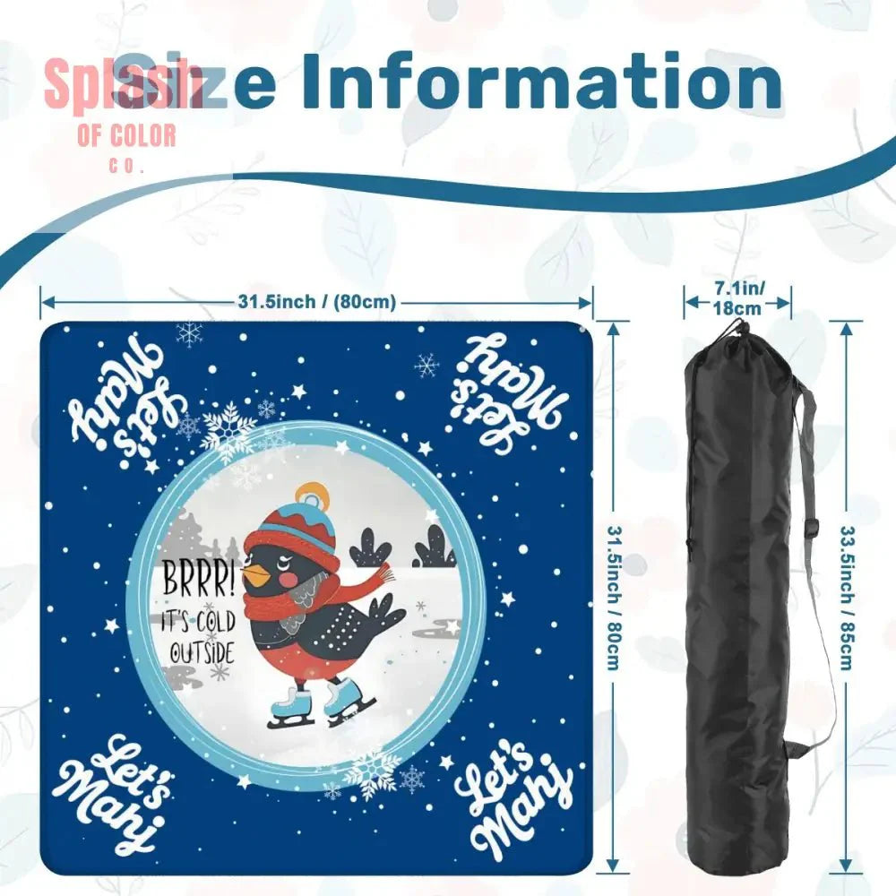 Mahjong Mat, Chrismtas Winter Whimsy Let's Mahj Game Mat