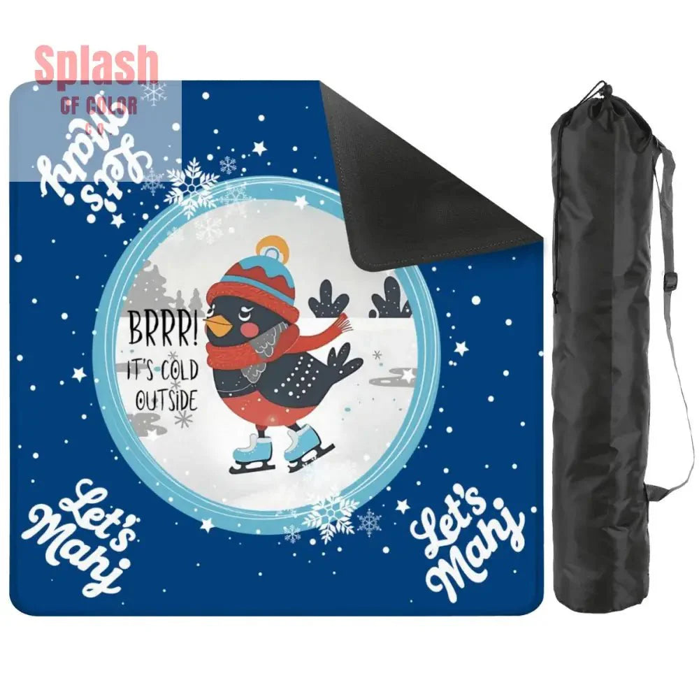 Mahjong Mat, Chrismtas Winter Whimsy Let's Mahj Game Mat