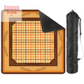 Mahjong Mat Plaid Brown Orange Yellow Mahj Game Mat