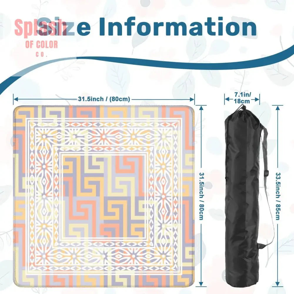 Mahjong Mat Soft Pastels Geometric Modern Mahj Enthusiast Game Mat