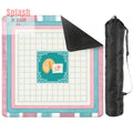 Mahjong Mat Watercolor Striped Mahj Grid Whimsical Fortune Cookie Mahj Mat