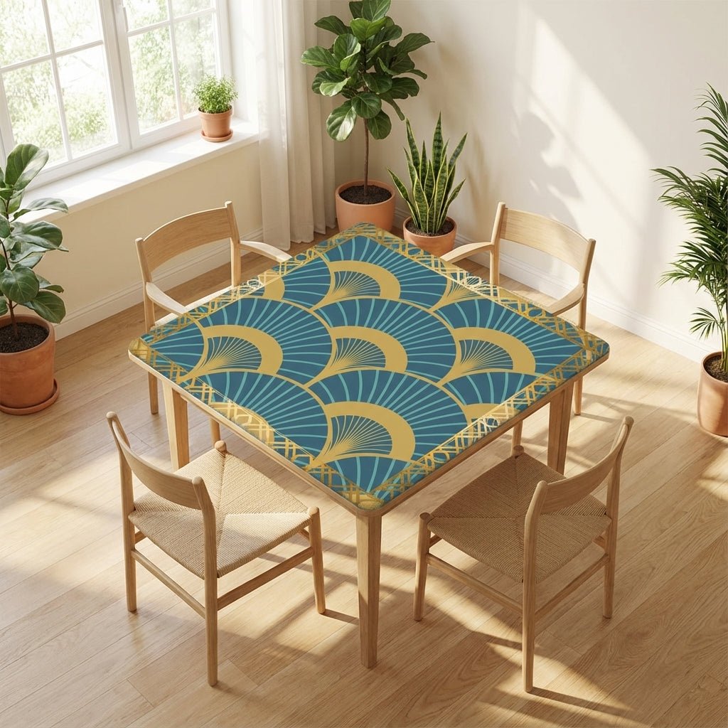 Art Deco Mahjong Mat Lady Luck’s Teal Lounge