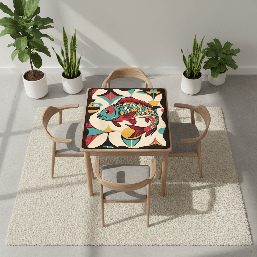Lucky Fin Modern Mahjong Mat