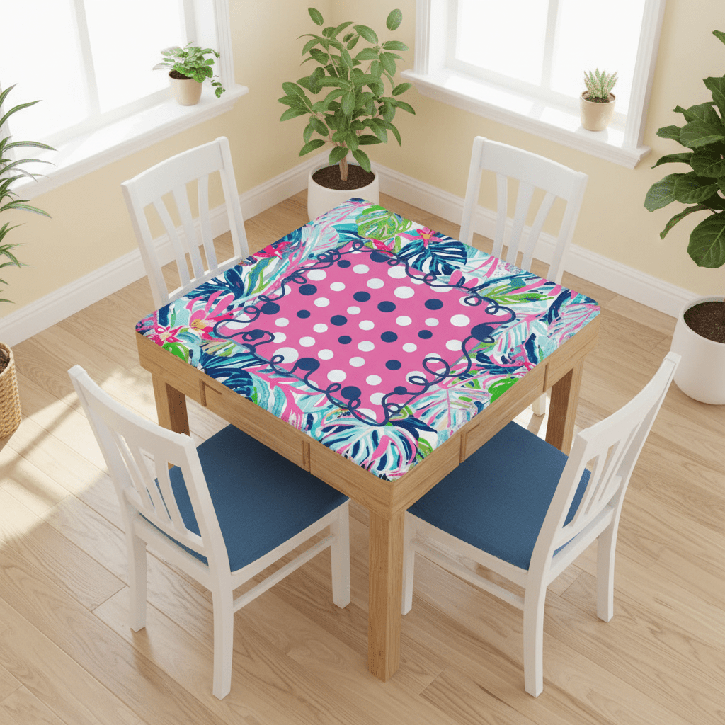 Preppy Pastel Garden Gala Whimiscal Mahjong Mat