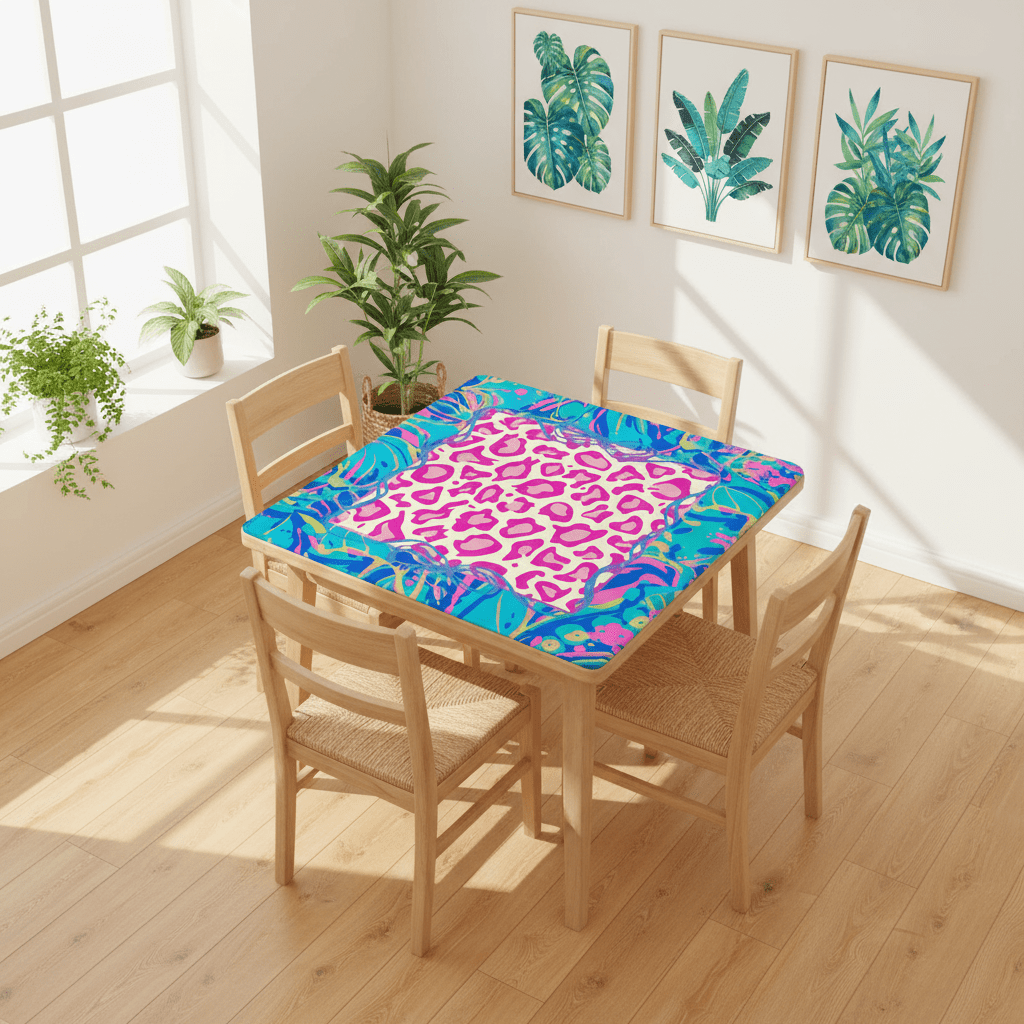 Preppy Pastel Whimsy Garden Club Mahjong Mat