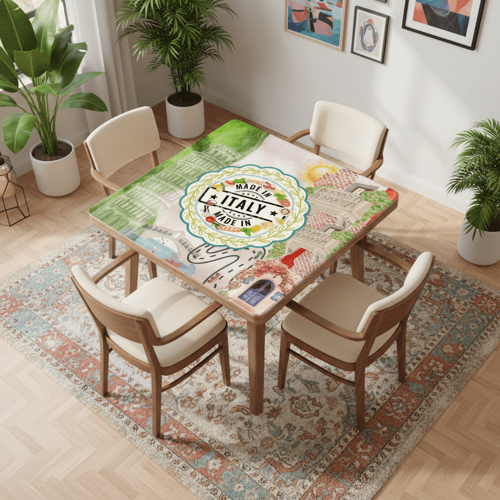 Italian Foodie Mahjong Mat, Tour Of Italy