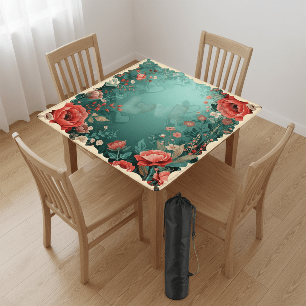 It Must Be Love, Vintage Valentine Roses Mahjong Mat