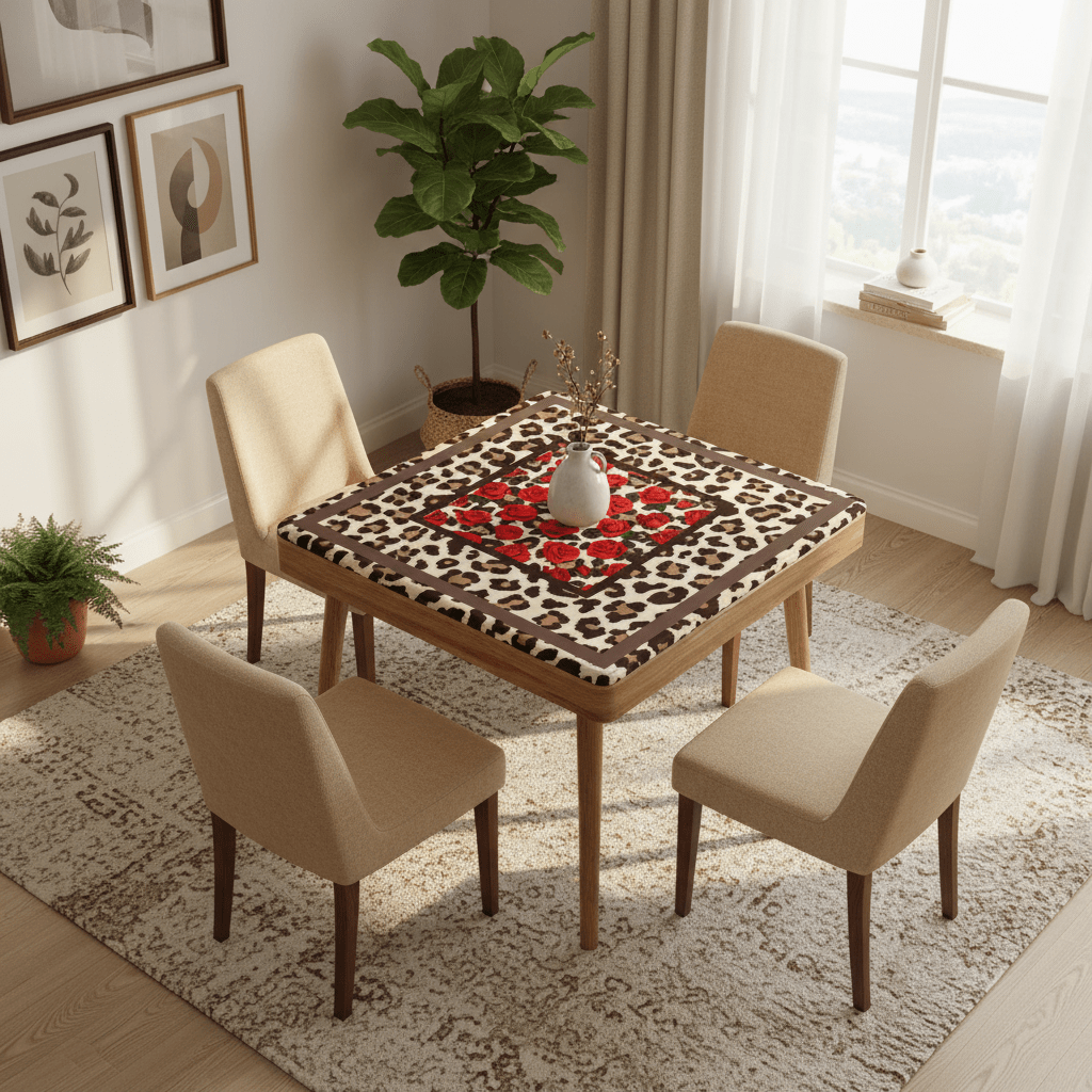 Leopard Print Wild Things, Mahjong Mat Roses And Animal Print