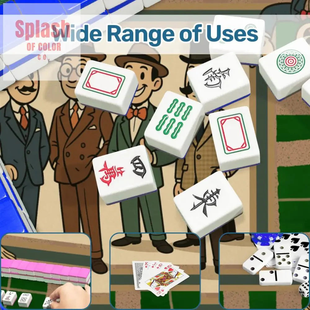 Manly Mahjong Mat Dapper Gents Green Brown Plaid Mahjong Mat