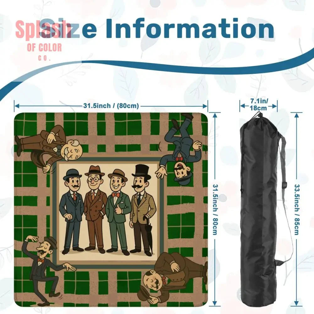 Manly Mahjong Mat Dapper Gents Green Brown Plaid Mahjong Mat
