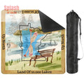 Minnesota State Love Mahjong Mat, Rustic Log Cabin, Mountain Lakes Fishing Life