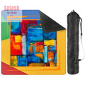 Modern Abstract Yellow, Green Blue, Red Artistic Mahjong Mat