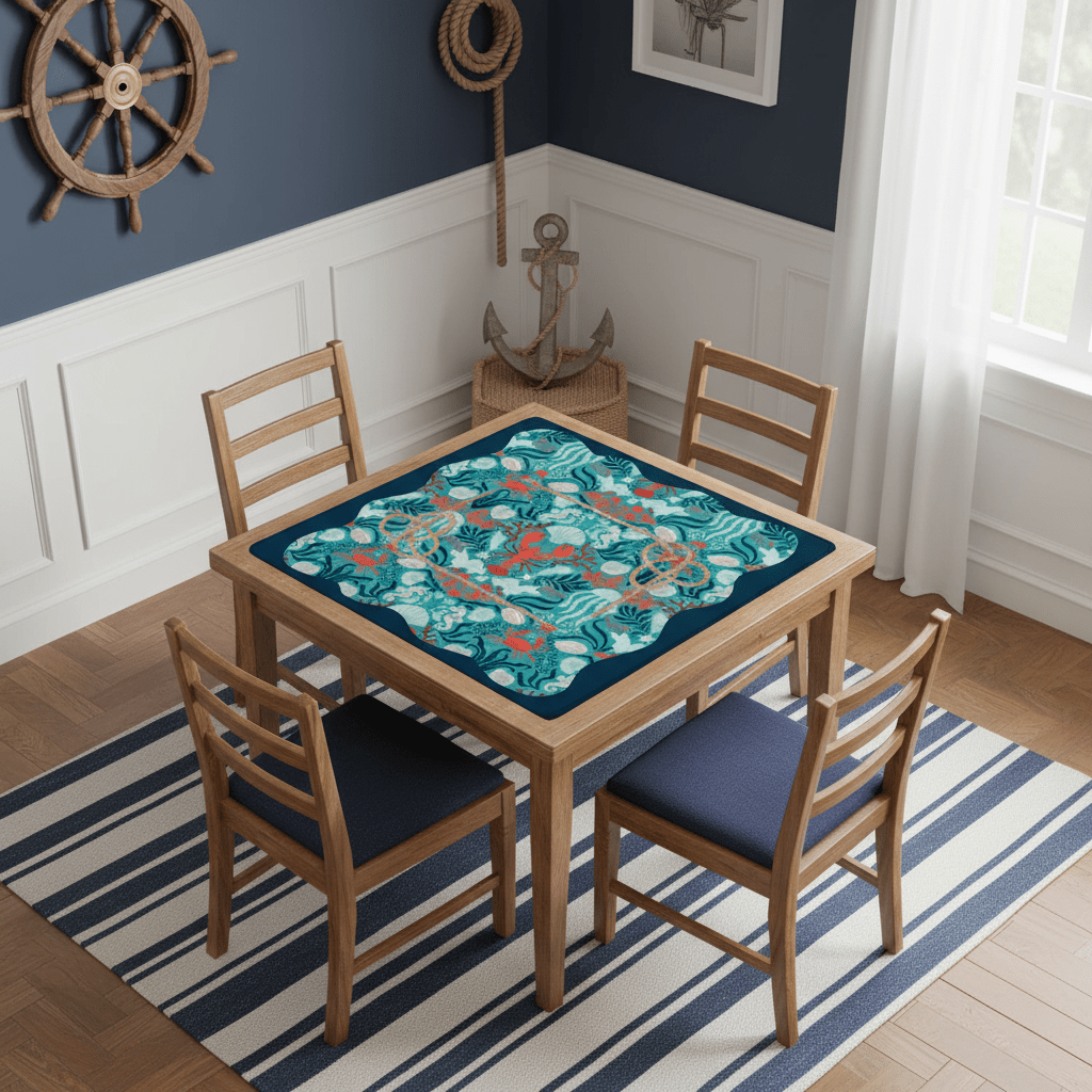 Nautical Nellie Sea Of Life Whimsical Mahjong Mat