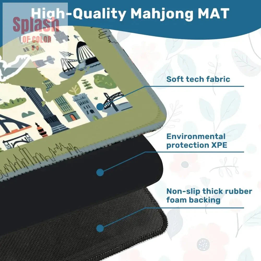 New York New York Whimsical, Splash Of Whimsy Mahjong Mat