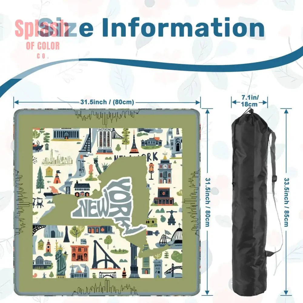 New York New York Whimsical, Splash Of Whimsy Mahjong Mat