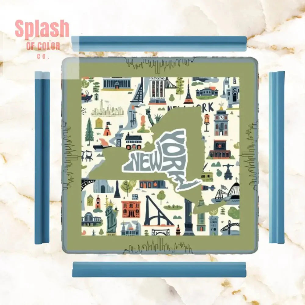 New York New York Whimsical, Splash Of Whimsy Mahjong Mat