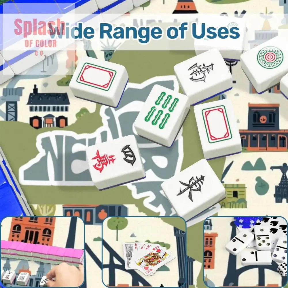 New York New York Whimsical, Splash Of Whimsy Mahjong Mat