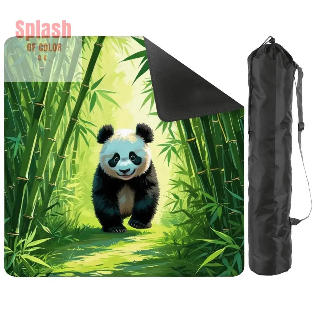 Panda Bear Bamboo Forest Asian Inspired Mahjong Mat