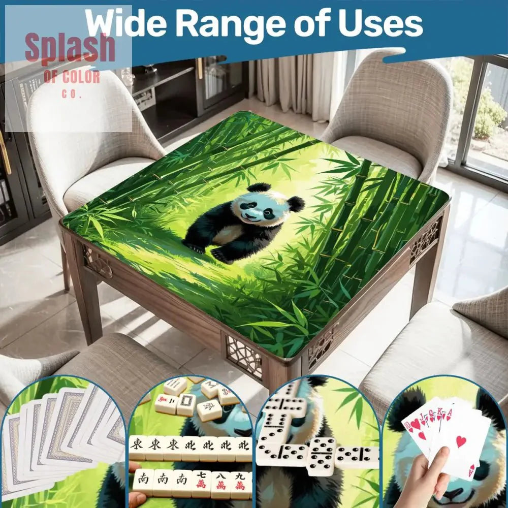 Panda Bear Bamboo Forest Asian Inspired Mahjong Mat