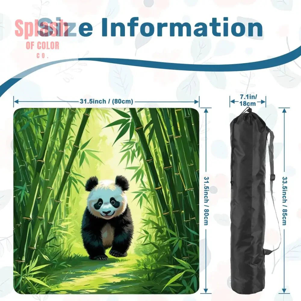 Panda Bear Bamboo Forest Asian Inspired Mahjong Mat