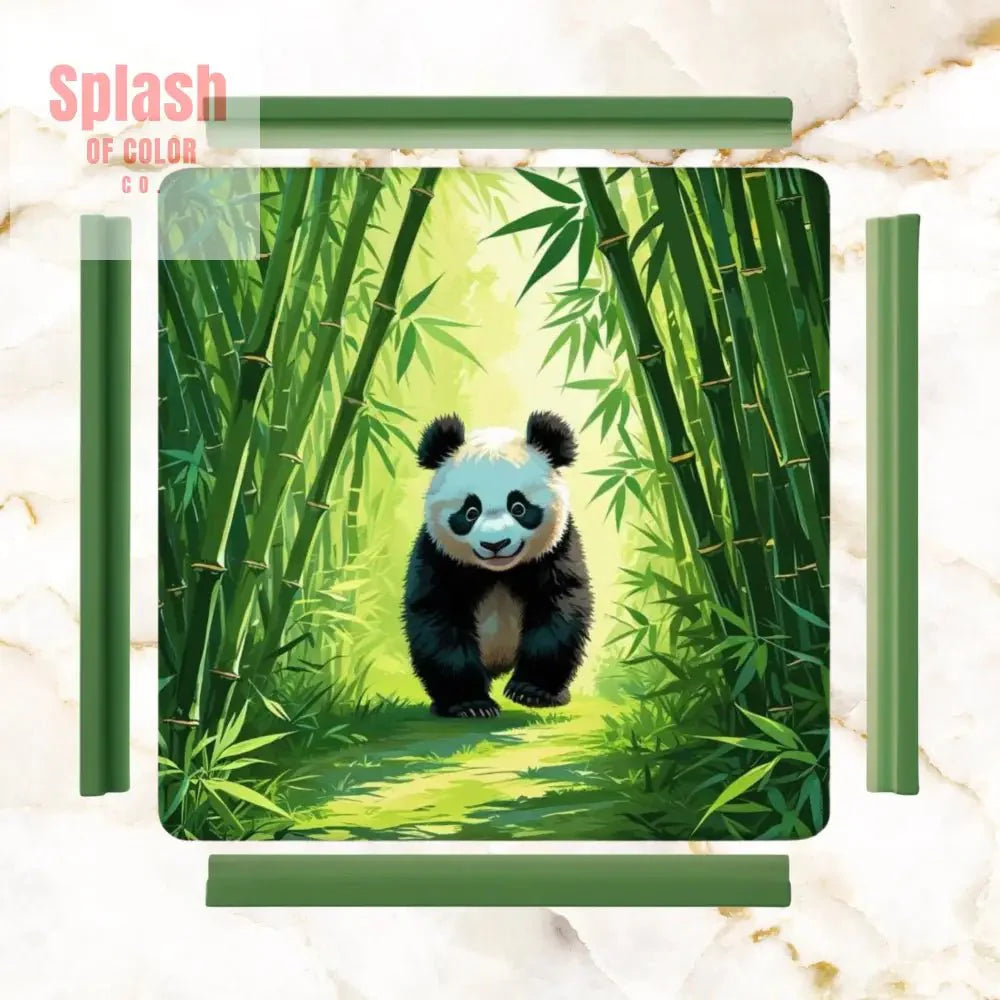 Panda Bear Bamboo Forest Asian Inspired Mahjong Mat