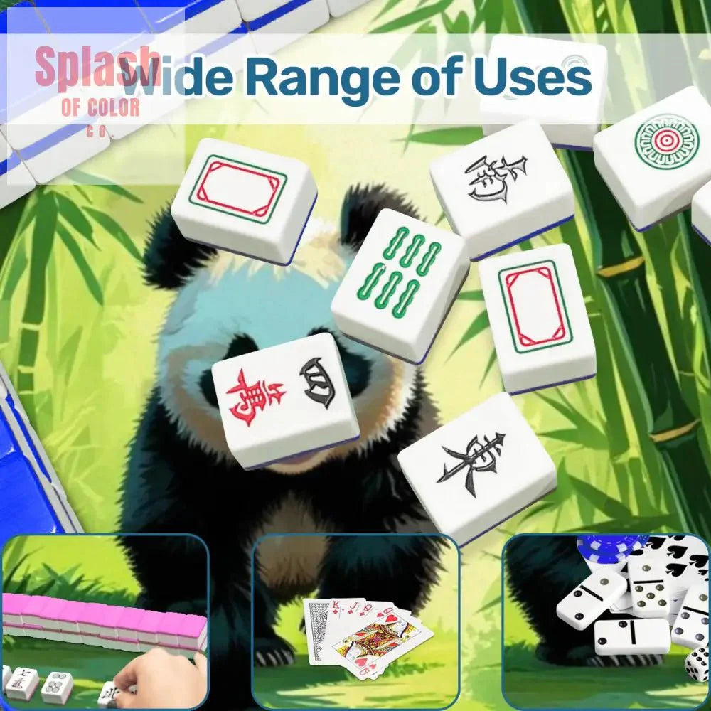 Panda Bear Bamboo Forest Asian Inspired Mahjong Mat