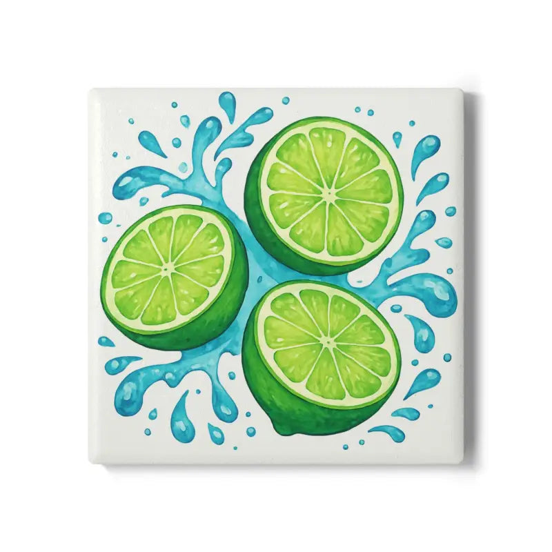 Refreshing Lime Ceramic Coaster Set - Tropical Home Decor - DipaliZ