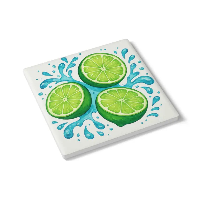 Refreshing Lime Ceramic Coaster Set - Tropical Home Decor - DipaliZ