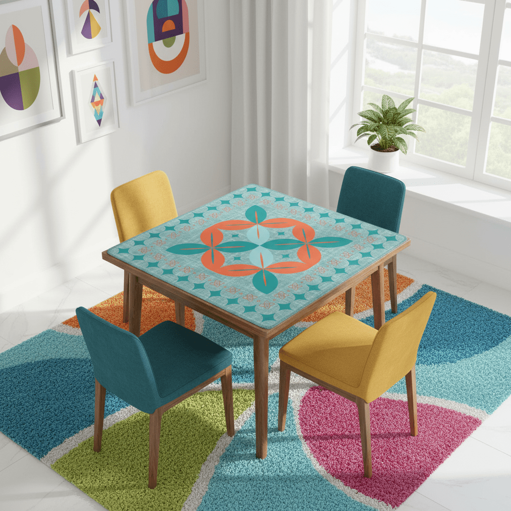 Modern Scandinavian Nord Still Mahjong Mat