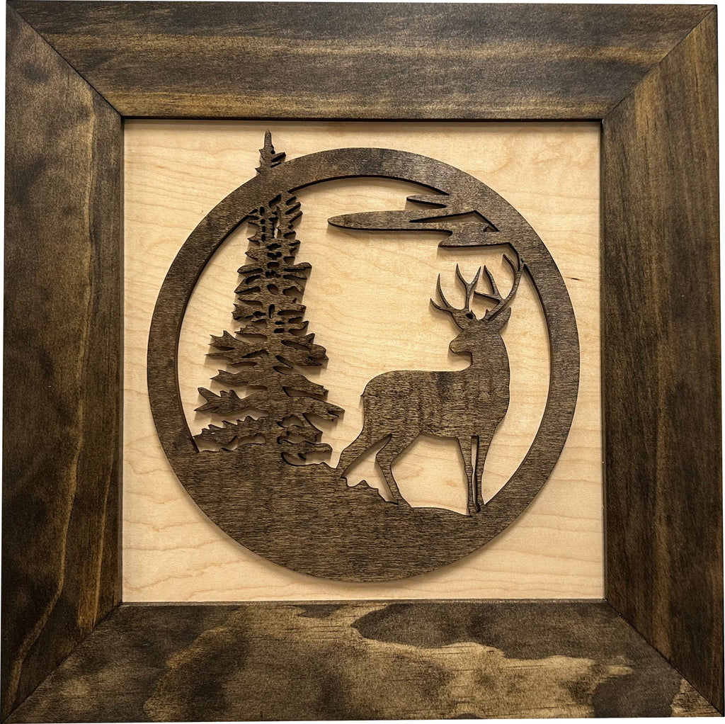 Buck in Nature Decorative Wall-Mounted Gun Cabinet