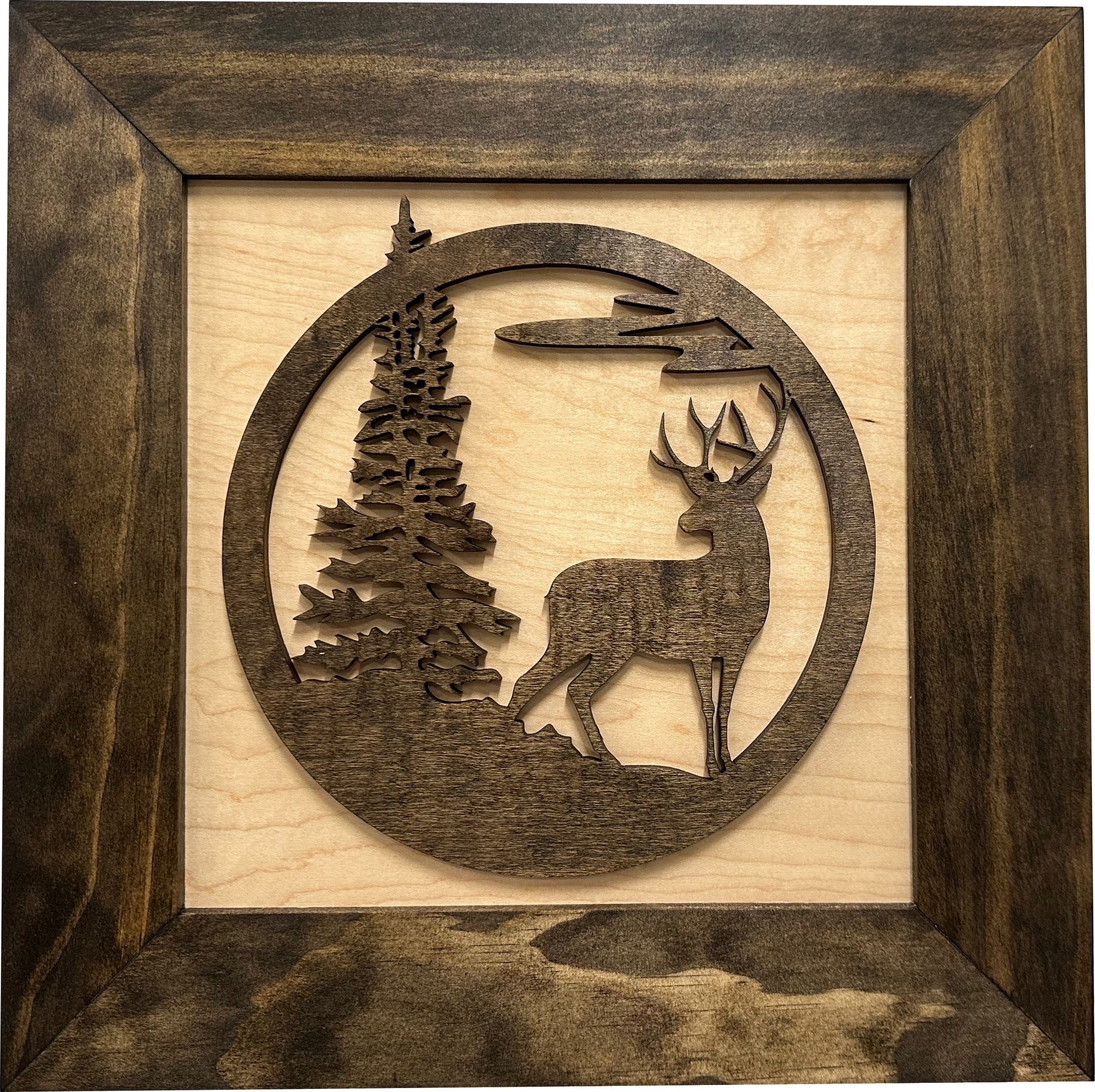 Buck in Nature Decorative Wall-Mounted Gun Cabinet